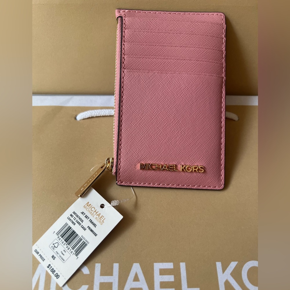 Michael Kors Pink Card Case Wallet